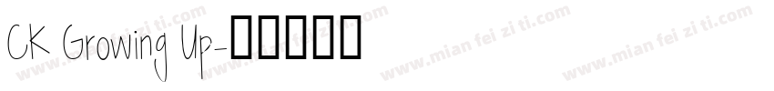 CK Growing Up字体转换